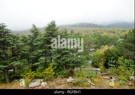 Turbaza sur Anharskyy Angarskyi Pereval (Pass) sur 752 m au-dessus du niveau de la mer, en Crimée, Ukraine. 3 octobre 2008 © Wojciech Strozyk / Alamy Stock Photo Banque D'Images