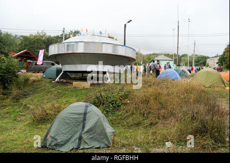 Turbaza sur Anharskyy Angarskyi Pereval (Pass) sur 752 m au-dessus du niveau de la mer, en Crimée, Ukraine. 3 octobre 2008 © Wojciech Strozyk / Alamy Stock Photo Banque D'Images