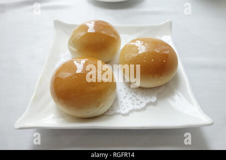 Dessert chinois,pain de Hong Kong. Banque D'Images