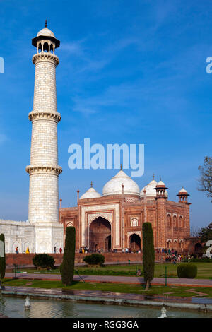 Mosquée dans le territoire de l'Inde, Taj Mahal Banque D'Images