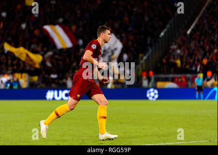 ROME - OCT 23, 2018 : Edin Dzeko. AS Roma - CSKA Moscou. L'UEFA Champions League. Journée 4. Stadio Olimpico Banque D'Images