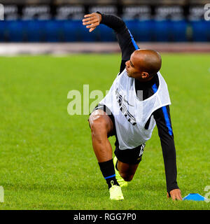 ROME - OCT 29, 2018 : Joao Mario 15 se réchauffe. SS Lazio - FC Internazionale Milano. Serie A TIM. Stadio Olimpico. Banque D'Images