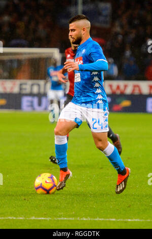 GENOVA - 10 NOV 2018 : Lorenzo Insigne 24. C.F.C Gênes - SSC Napoli. Calcio Serie A TIM. Stadium Luigi Ferraris. Banque D'Images