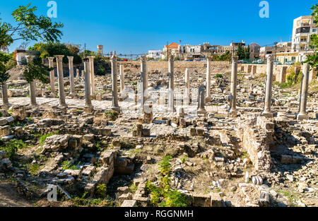 Al Mina site archéologique de Tyr, Liban Banque D'Images