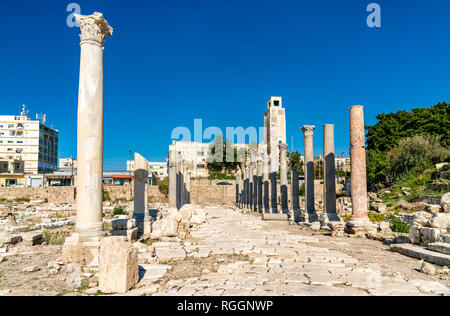 Al Mina site archéologique de Tyr, Liban Banque D'Images