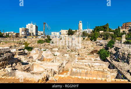 Al Mina site archéologique de Tyr, Liban Banque D'Images