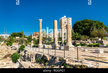 À la palestre Al Mina site archéologique de Tyr, Liban Banque D'Images