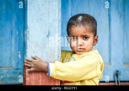 Enfant, garçon, Bandipur, Népal Banque D'Images