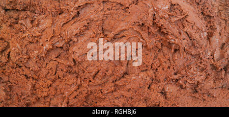 La texture de la crème glacée au chocolat. Banque D'Images
