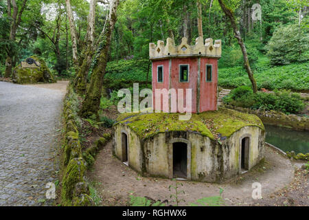 La Pena Parc qui entoure le palais de Pena à Sintra, Portugal Banque D'Images