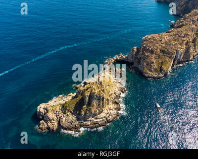 Espagne, Baléares, Mallorca, Région Calvia, vue aérienne de Islas Malgrats Banque D'Images