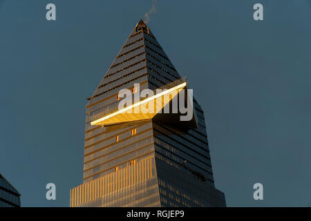 New York NY/USA-Janvier 24, 2019 30 chantiers d'Hudson montrant la plate-forme d'observation en porte-à-faux, à New York, le Jeudi, Janvier 24, 2019. (Â© Richard B. Levine) Banque D'Images