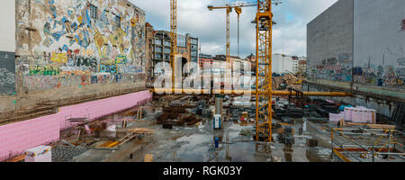 Berlin, Allemagne - janvier 2019 : Construction de l'emplacement de l'areal Tacheles à Berlin Mitte, Allemagne. Banque D'Images