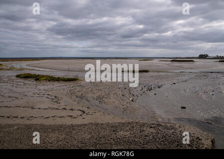 Vue de l'estuaire du fleuve Sado de Setubal Portugal Setubal, côté Banque D'Images