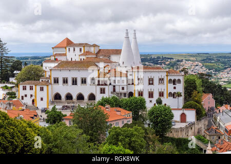 Le Palais National de Sintra, Portugal Banque D'Images