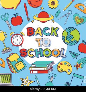 Retour à l’école Illustration de Vecteur