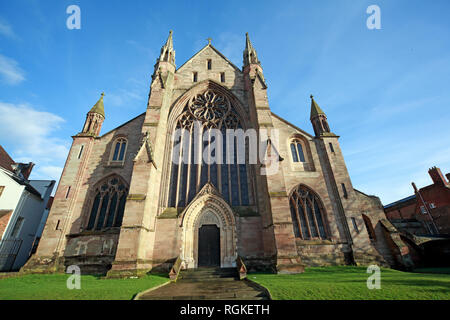 Cathédrale de l'Église du Christ et de la Bienheureuse Marie la Vierge, de Worcester, Worcester, Cour du Collège 8, UK, WR1 2LA Banque D'Images