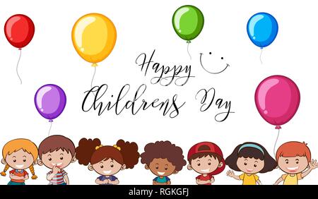 Happy children's day illustration modèle Illustration de Vecteur