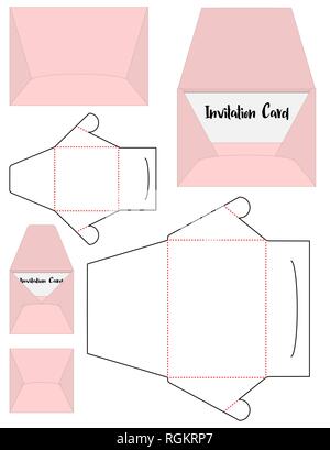 Découpe de l'enveloppe des maquettes vecteur modèle Illustration de Vecteur