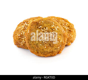 Boules de falafel isolé sur fond blanc Banque D'Images