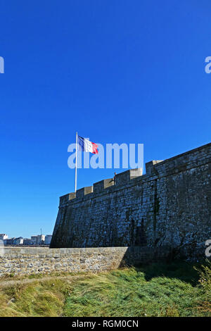 Fort National par Vauban à Saint-Malo, Bretagne, Bretagne, Ille-et-Vilaine, France, Europe Banque D'Images