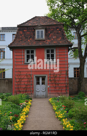 Gartenhäuschen am Goethehaus, maison du jardin à Goethe-House, Weimar, Thuringe, Allemagne, Europe Banque D'Images