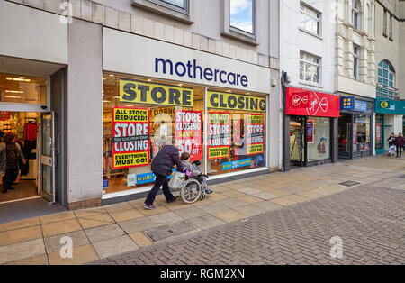 Mothercare store fermeture dans le centre commercial Commercial Road, Portsmouth Banque D'Images