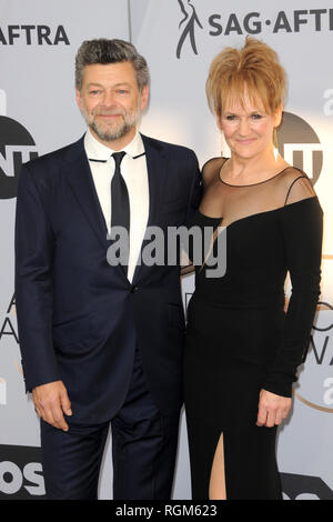 Los Angeles, CA, USA. 27 Jan, 2019. LOS ANGELES - jan 27 : Andy Serkis, épouse à la 25e assemblée annuelle des Screen Actors Guild Awards au Shrine Auditorium le 27 janvier 2019 à Los Angeles, CA : Crédit Kay Blake/ZUMA/Alamy Fil Live News Banque D'Images