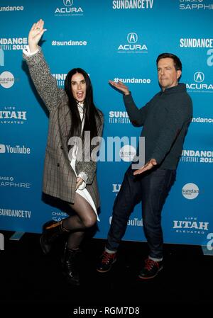 Park City, Utah, USA. 29 janvier, 2019. Demi Moore, Ed Helms au niveau des arrivées pour les animaux en première mondiale au Festival du Film de Sundance en 2019, le MARC Théâtre, Park City, UT 29 Janvier, 2019. Credit : JA/Everett Collection/Alamy Live News Banque D'Images