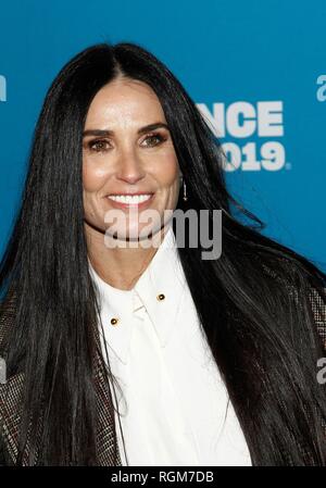 Park City, Utah, USA. 29 janvier, 2019. Demi Moore devant le hall des arrivées pour les animaux en première mondiale au Festival du Film de Sundance en 2019, le MARC Théâtre, Park City, UT 29 Janvier, 2019. Credit : JA/Everett Collection/Alamy Live News Banque D'Images