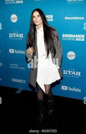 Park City, Utah, USA. 29 janvier, 2019. Demi Moore devant le hall des arrivées pour les animaux en première mondiale au Festival du Film de Sundance en 2019, le MARC Théâtre, Park City, UT 29 Janvier, 2019. Credit : JA/Everett Collection/Alamy Live News Banque D'Images