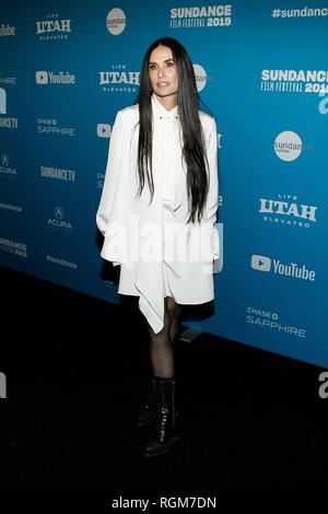 Park City, Utah, USA. 29 janvier, 2019. Demi Moore devant le hall des arrivées pour les animaux en première mondiale au Festival du Film de Sundance en 2019, le MARC Théâtre, Park City, UT 29 Janvier, 2019. Credit : JA/Everett Collection/Alamy Live News Banque D'Images