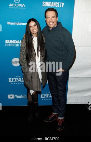 Park City, Utah, USA. 29 janvier, 2019. Demi Moore, Ed Helms au niveau des arrivées pour les animaux en première mondiale au Festival du Film de Sundance en 2019, le MARC Théâtre, Park City, UT 29 Janvier, 2019. Credit : JA/Everett Collection/Alamy Live News Banque D'Images