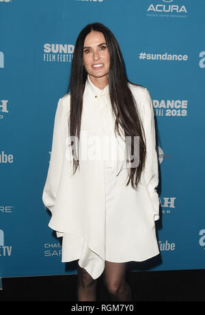 Park City, Utah, USA. 29 janvier, 2019. Demi Moore assiste à l'entreprise 'animaux' Premiere pendant le Festival du Film de Sundance 2019 à Eccles Centre Theatre Le 29 janvier 2019 à Park City, Utah. Photo : imageSPACE/MediaPunch MediaPunch Crédit : Inc/Alamy Live News Banque D'Images