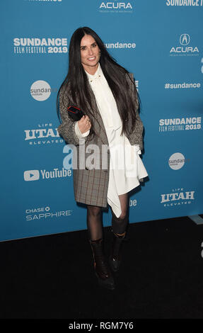 Park City, Utah, USA. 29 janvier, 2019. Demi Moore assiste à l'entreprise 'animaux' Premiere pendant le Festival du Film de Sundance 2019 à Eccles Centre Theatre Le 29 janvier 2019 à Park City, Utah. Photo : imageSPACE/MediaPunch MediaPunch Crédit : Inc/Alamy Live News Banque D'Images