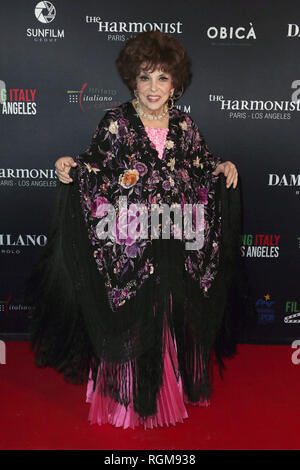 Westwood, ca. 29 janvier, 2019. Gina Lollobrigida, à filmer l'Italie à la Soirée d'ouverture de l'Institut culturel italien à Westwood, en Californie le 29 janvier 2019. Credit : Faye Sadou/media/Alamy Punch Live News Banque D'Images