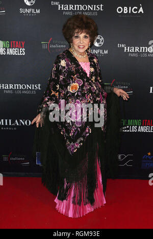 Westwood, ca. 29 janvier, 2019. Gina Lollobrigida, à filmer l'Italie à la Soirée d'ouverture de l'Institut culturel italien à Westwood, en Californie le 29 janvier 2019. Credit : Faye Sadou/media/Alamy Punch Live News Banque D'Images