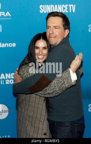 Park City, Utah, USA. 29 janvier, 2019. Demi Moore, Ed Helms au niveau des arrivées pour les animaux en première mondiale au Festival du Film de Sundance en 2019, le MARC Théâtre, Park City, UT 29 Janvier, 2019. Credit : JA/Everett Collection/Alamy Live News Banque D'Images