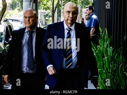 Sao Paulo, Brésil. 30Th Jan, 2019. Dans la photo le secrétaire d'Etat des finances, Henrique Meirelles, arrive pour l'événement. Credit : Crédit : Foto Arena LTDA/Alamy Live News Banque D'Images