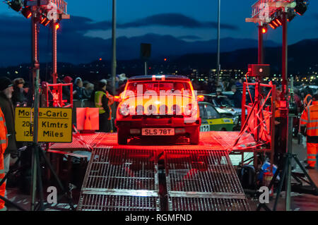 Glasgow, Ecosse, Royaume-Uni. 30 Janvier 2019 : Le 22e Rallye Monte-Carlo Historique commence à partir de Clydebank. Credit : Skully/Alamy Live News Banque D'Images