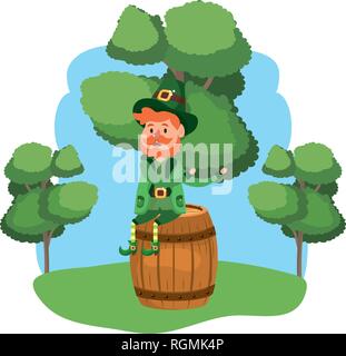 Leprechaun avec canon Illustration de Vecteur