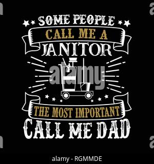 Concierge le jour de père citer et dire Illustration de Vecteur