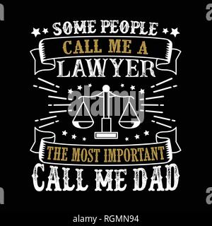 Citation du jour de père avocat et disant : Illustration de Vecteur