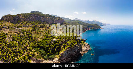 Espagne, Baléares, Mallorca, région d'Andratx, côte ouest, Serra de Tramuntana Banque D'Images