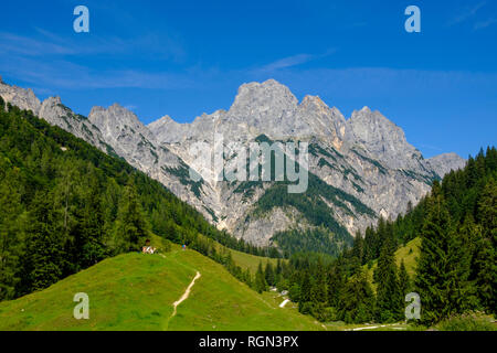 Allemagne, Bavière, Berchtesgadener Land, Alpes de Berchtesgaden, Klausbach, vallée, Muehlsturzhoerner Bindalm mountain Banque D'Images