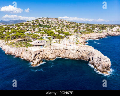 Espagne, Baléares, Mallorca, Région Calvia, vue aérienne de Santa Ponca Banque D'Images