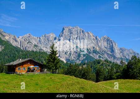 L'Autriche, l'état de Salzbourg, Pinzgau, grosses Muehlsturzhorn Litzlalm Gramlerkaser,, mountain inn Banque D'Images