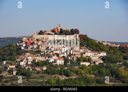 La Croatie, Istrie, Motovun, vieille ville Banque D'Images