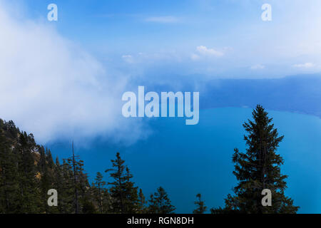 Germany, Bavaria, vue sur le lac de Walchensee de Italia mountain Banque D'Images