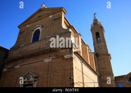 Sanctuaire de Santa Maria Goretti Corinaldo en village, Corinaldo, Ancône, Marches, Italie Banque D'Images